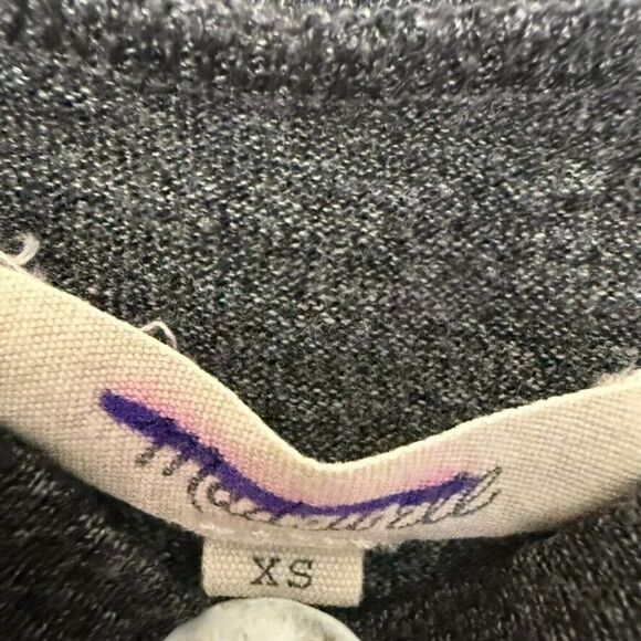 MADEWELL Swingy Tee Dress Women XS Grey Crewneck Stretch Lightweight Casual - Picture 4 of 5